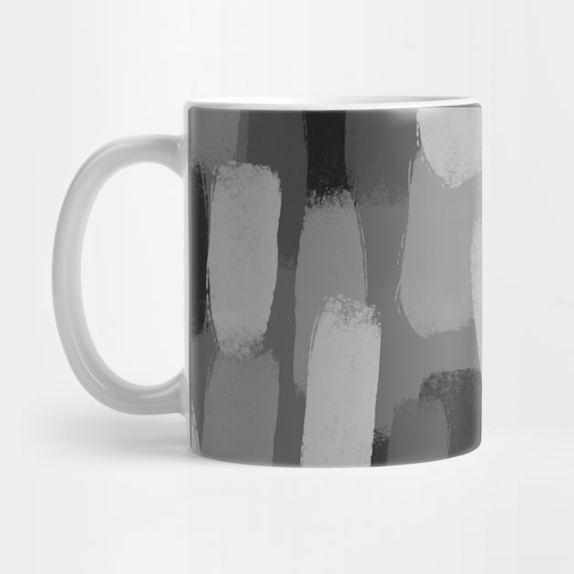 Abstract, Grey and Black, Paint Brush Effect by OneThreeSix